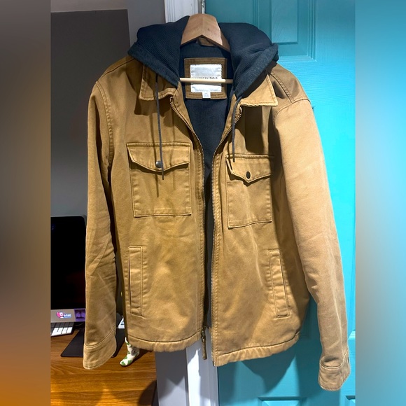 AE fleeced hooded workwear jacket - Picture 1 of 3